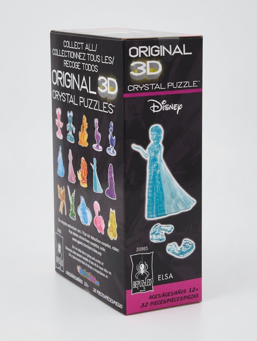 ImagineHaul Disney Frozen Elsa 3D Crystal Puzzle, 32 translucent blue pieces, collectible figure