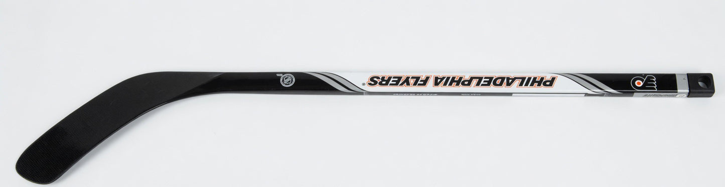 ImagineHaul Philadelphia Flyers NHL mini hockey stick, black composite with team logo and name.