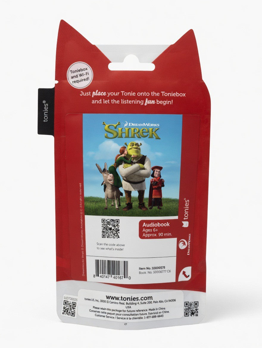 ImagineHaul Shrek Tonie figure audiobook for Toniebox, featuring Shrek, Donkey, and Princess Fiona. Ages 6+.