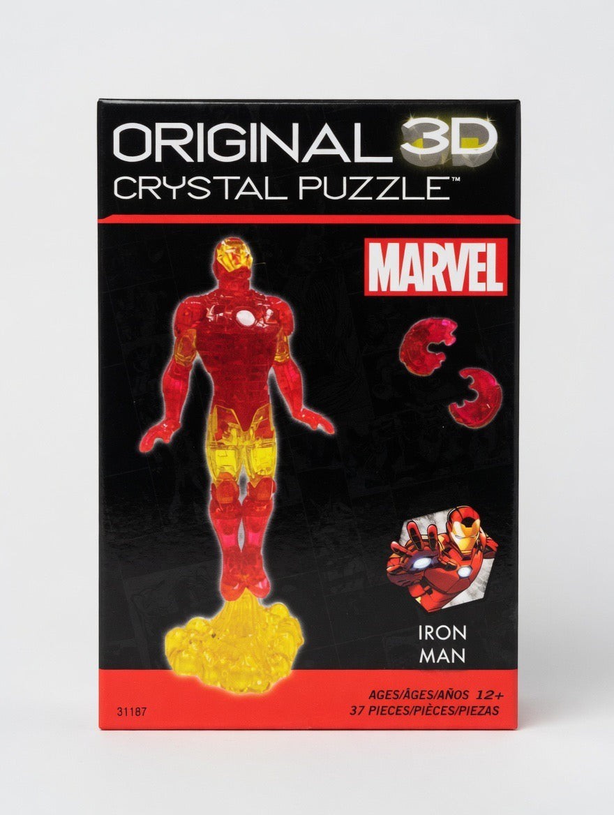 Marvel Iron Man 3D Crystal Puzzle – 37 Piece Collectible Figure
