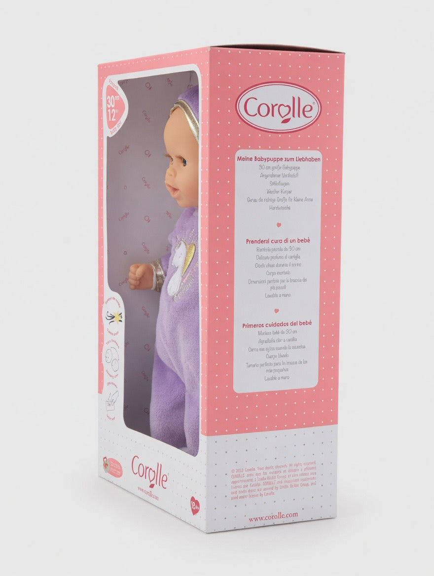 Corolle Bébé Calin Unicorn Baby Doll – 12" Soft Body | Sleeping Eyes | Vanilla Scent | Ages 18M+