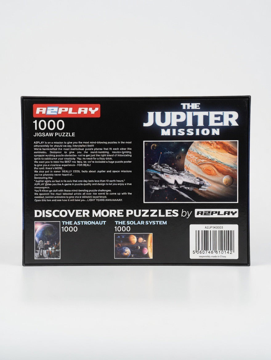 A2PLAY The Jupiter Mission 1000-Piece Jigsaw Puzzle – Space Puzzle + Huge Poster | Ages 14+