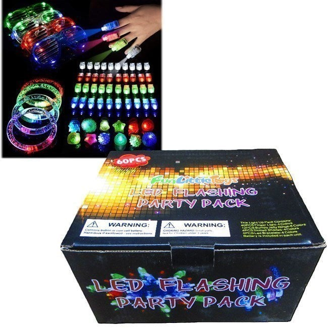 LED Party Glow Set – Finger Lights, Bracelets, Rings & Glasses