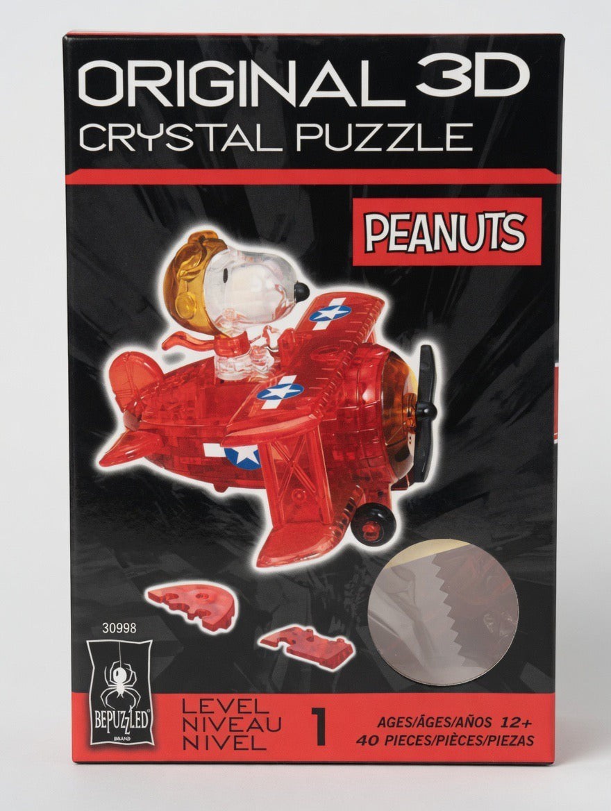 Peanuts Snoopy Flying Ace 3D Crystal Puzzle – Red Baron Plane 40 Piece