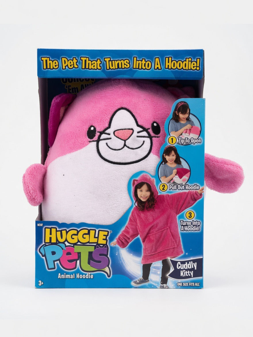 Huggle Pets Cuddly Kitty – The Pet That Turns Into a Hoodie! | Ultra-Plush | One Size Fits All | Ages 3-11