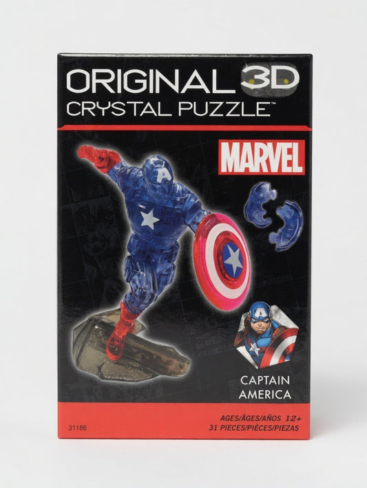 Marvel Captain America 3D Crystal Puzzle – 31 Piece Collectible