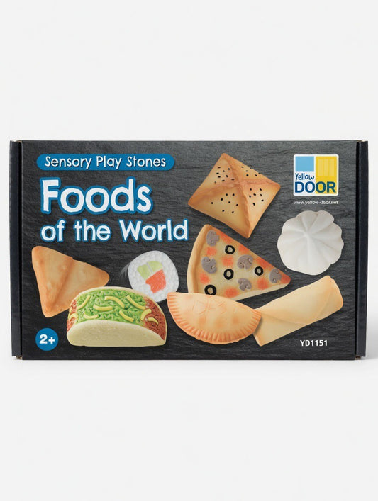 Yellow Door Foods of the World Sensory Play Stones – 8 Global Food Sculptures | Montessori | Ages 2+