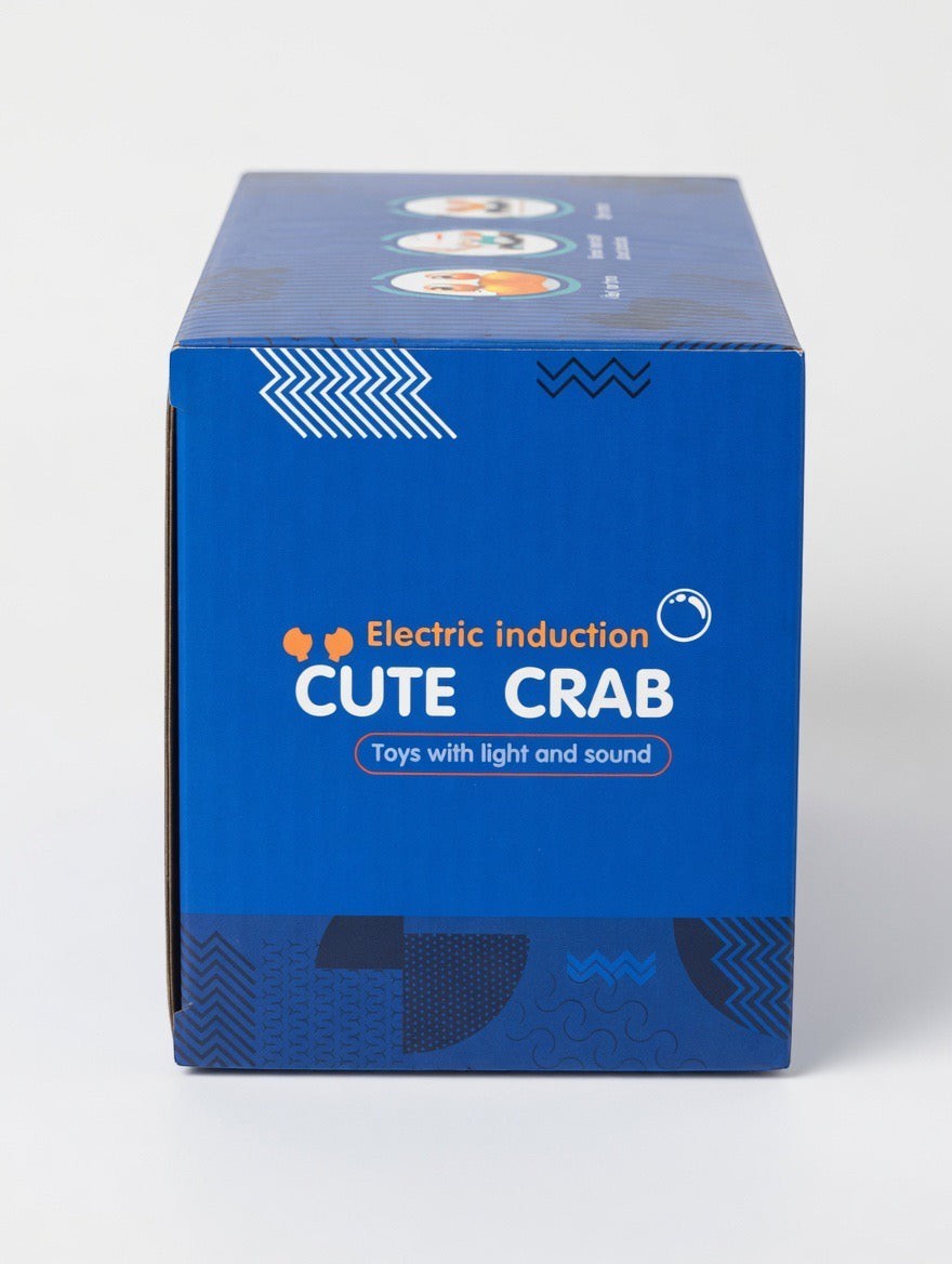 Electric Induction Cute Crab Toy – Light & Sound | Auto Obstacle Avoidance | Ages 3+