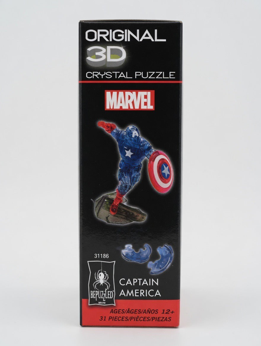 Marvel Captain America 3D Crystal Puzzle – 31 Piece Collectible
