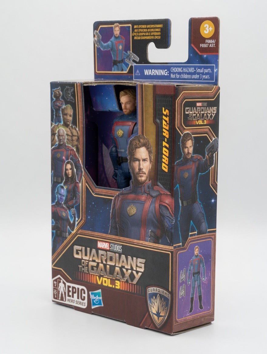 Marvel Star-Lord Action Figure – Guardians of the Galaxy Vol. 3 Epic Hero Series 4-Inch