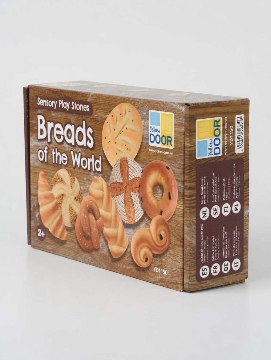 Yellow Door Breads of the World Sensory Play Stones – 8 Realistic Bread Sculptures | Montessori | Ages 2+