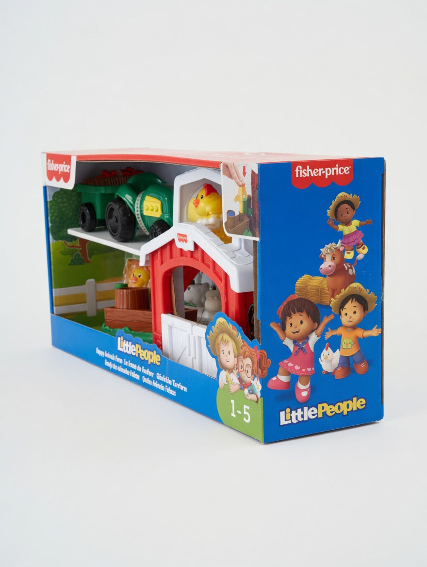 Fisher-Price Little People Happy Animals Farm Playset – Barn, Tractor, Animals & Farmer | Ages 1-5