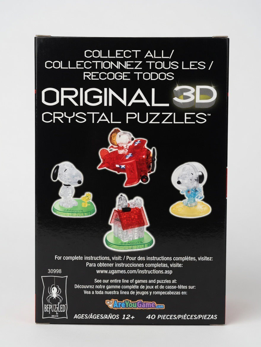 Peanuts Snoopy Flying Ace 3D Crystal Puzzle – Red Baron Plane 40 Piece