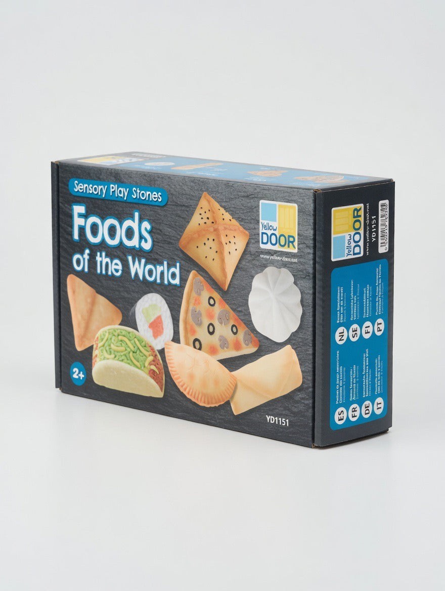 Yellow Door Foods of the World Sensory Play Stones – 8 Global Food Sculptures | Montessori | Ages 2+