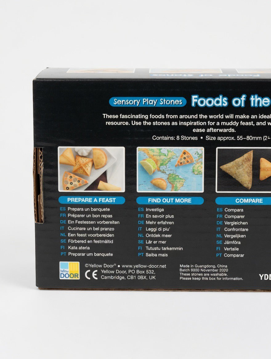Yellow Door Foods of the World Sensory Play Stones – 8 Global Food Sculptures | Montessori | Ages 2+