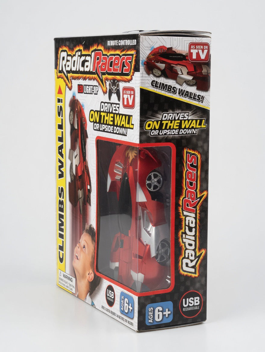 Radical Racers Wall Climber RC Car – Drives on Walls & Ceilings | LED Light-Up | As Seen on TV | Ages 6+