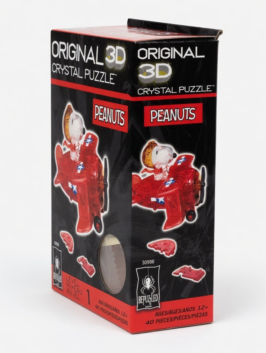 Peanuts Snoopy Flying Ace 3D Crystal Puzzle – Red Baron Plane 40 Piece