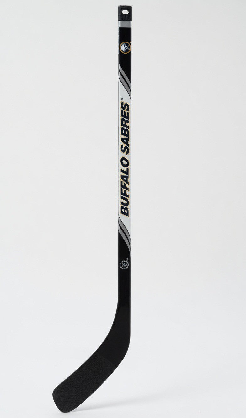 ImagineHaul Buffalo Sabres NHL mini hockey stick with navy and white branding. Composite construction, compact size.