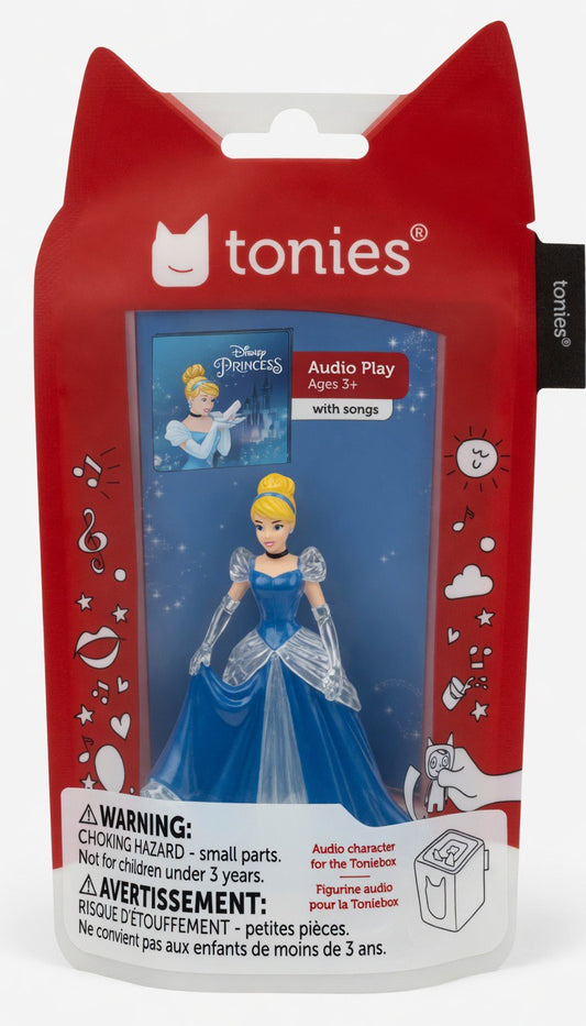 ImagineHaul Cinderella Tonie figure, a Disney Princess audio play with songs for Toniebox, ages 3+. Features Cinderella in her iconic blue ballgown.