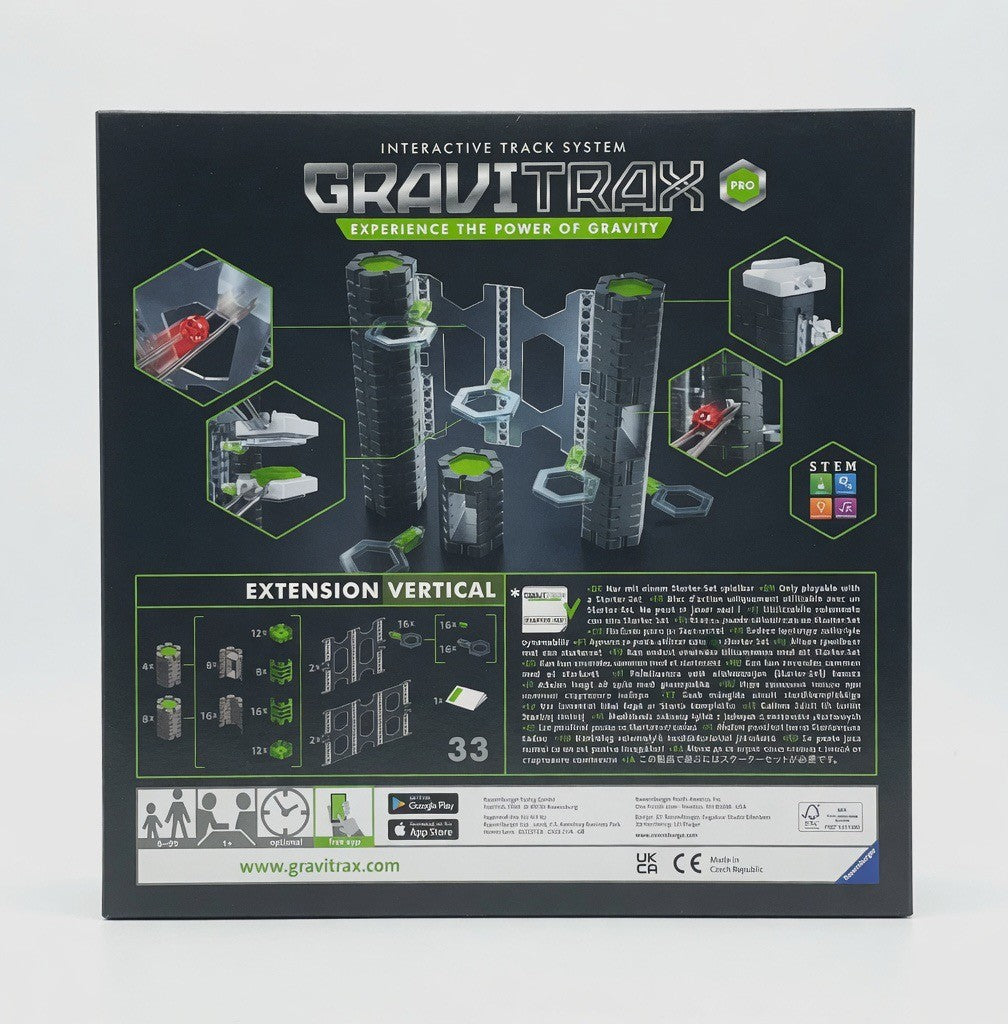 ImagineHaul GraviTrax PRO Extension Vertical marble run add-on set with towers and connectors for STEM learning.