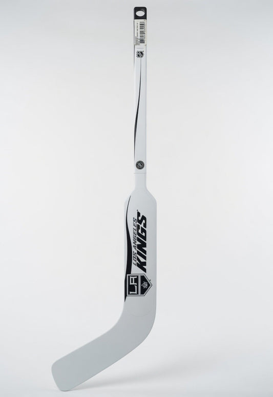 ImagineHaul Los Angeles Kings mini goalie stick in white with black branding. Composite construction, authentic shape.