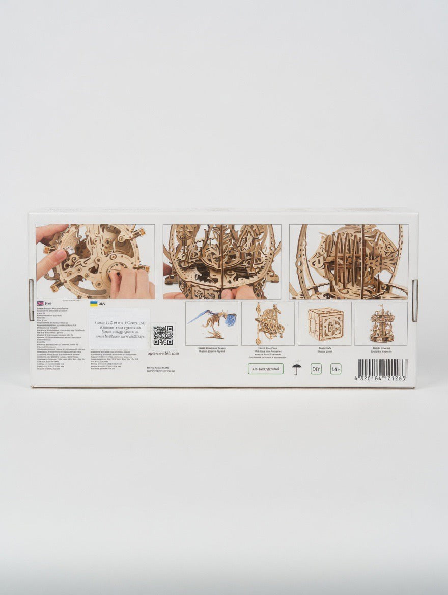 ImagineHaul Mechanical Aquarium wooden model kit with 325 birch plywood pieces and a moving fish.