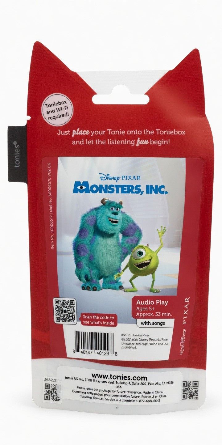 ImagineHaul Monsters Inc. Tonie figure featuring Sulley and Mike Wazowski for Toniebox audio play with songs. Ages 5+.