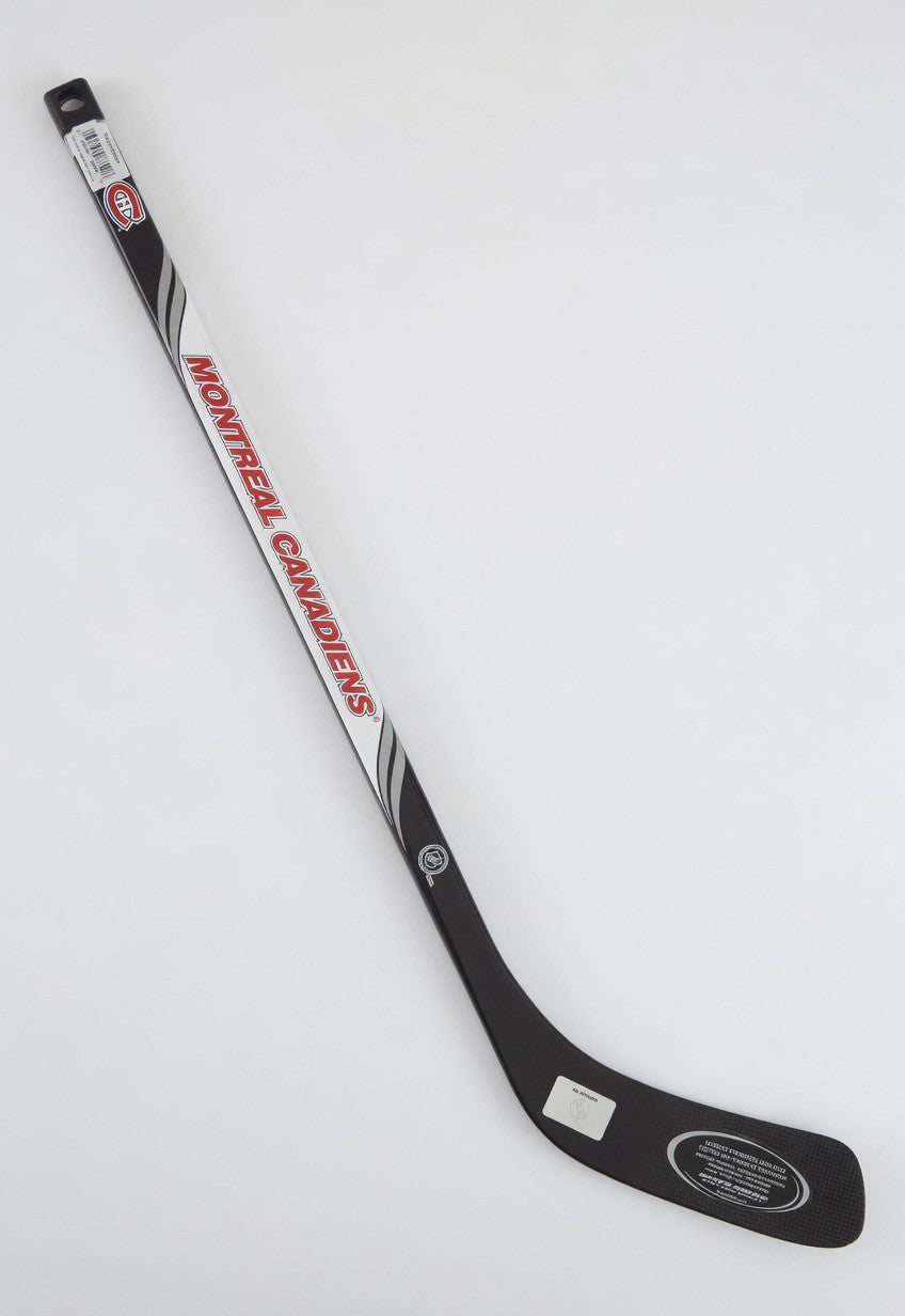ImagineHaul Montreal Canadiens NHL mini hockey stick in black with red and white lettering. Composite construction, perfect for display or play.