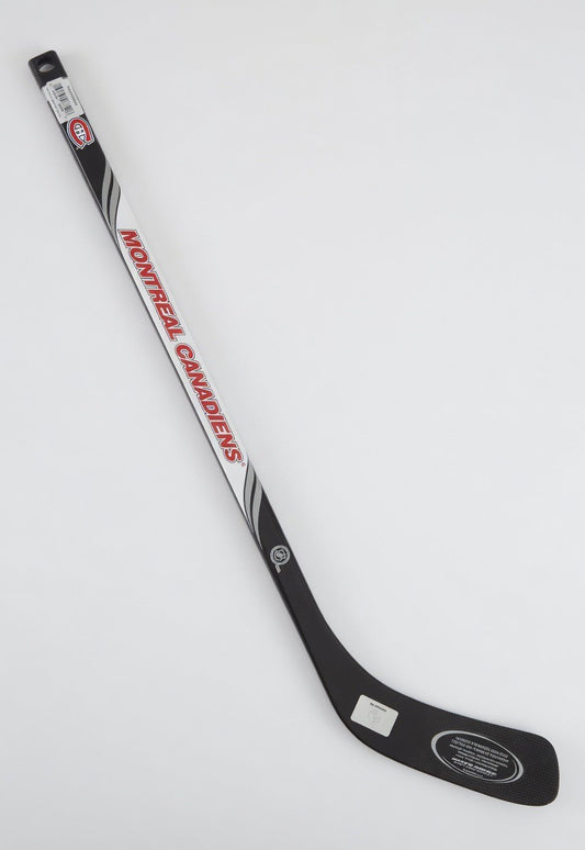 ImagineHaul Montreal Canadiens NHL mini hockey stick in black with red and white lettering. Composite construction, perfect for display or play.