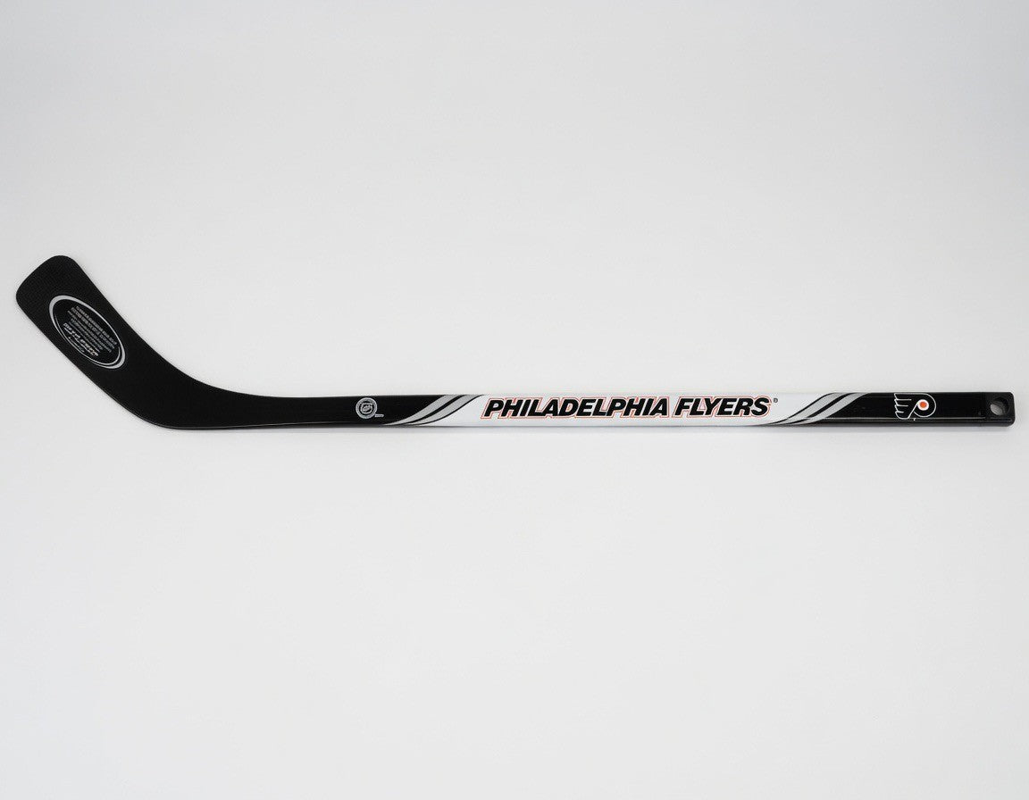 ImagineHaul Philadelphia Flyers NHL mini hockey stick in black composite with team logo and name.