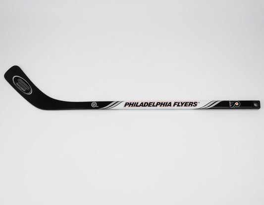 ImagineHaul Philadelphia Flyers NHL mini hockey stick in black composite with team logo and name.