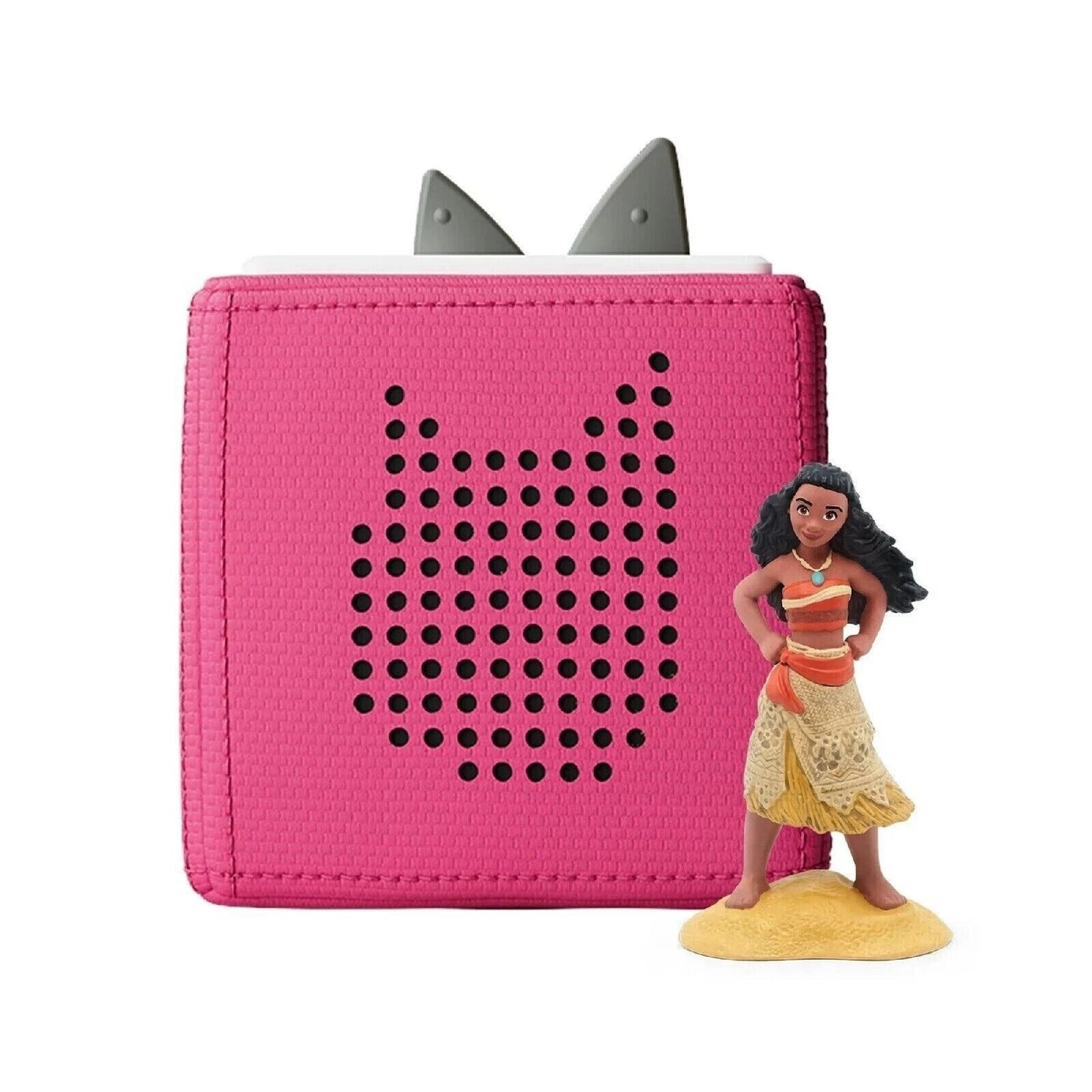 ImagineHaul pink Toniebox starter set with Disney Moana figure for screen-free audio stories and songs, ages 3+